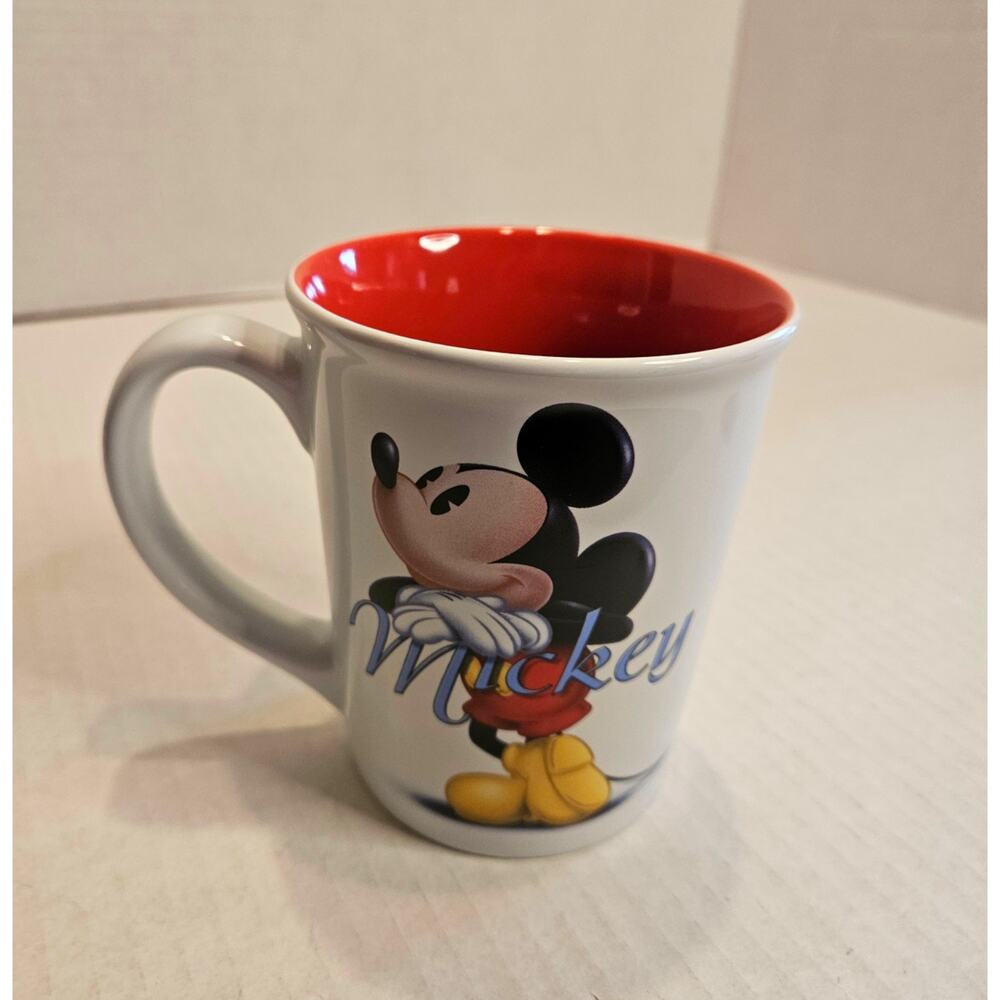 Mickey Mouse Mug Disney Store Coffee Tea Classic Mickey original 16oz Red inside